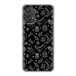 Новорічні, Святкові Чохли для Samsung Galaxy A32 - 2024 год (Новорічний фон)