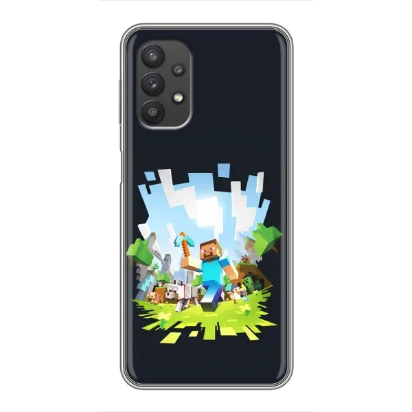 Чохол з принтом «персонажі Minecraft» для Samsung Galaxy A32