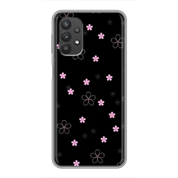 Чехол с принтом «Розовые цветы на черном» для Samsung Galaxy A32 Чехол с принтом «Розовые цветы на черном» для Samsung Galaxy A32