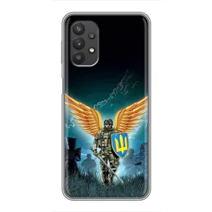 Чехлы с картинкой ЗСУ для Samsung Galaxy A32 (AlphaPrint) (Солдат ЗСУ)