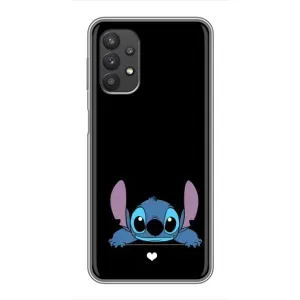 Чехол с принтом Стич на Samsung Galaxy A32 (Стич на черном)