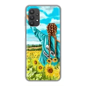 Чехол для Патриота Украины Samsung Galaxy A32 - (AlphaPrint) (Украиночка)