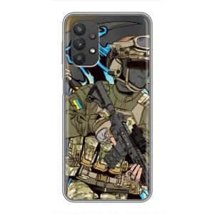 Чехлы с картинкой ЗСУ для Samsung Galaxy A32 (AlphaPrint) (Воин ВСУ)