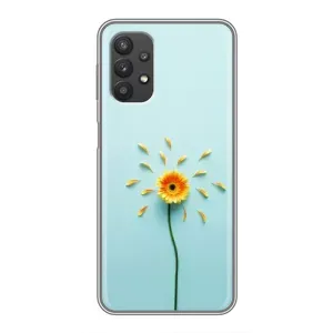 Чехлы с Цветами для Samsung Galaxy A32 (VPrint) (Желтый цветок)