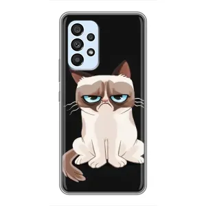 Чохол з принтом для Samsung Galaxy A33 (5G) (AlphaPrint) Модні коти (Сумний кіт)