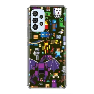 Чехол Майнкрафт на Samsung Galaxy A33 (5G) (AlphaPrint) Minecraft (Коллаж Майнкрафт)