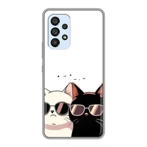 Чехол с рисунком кот на Samsung Galaxy A33 (5G) (Коты в очках)