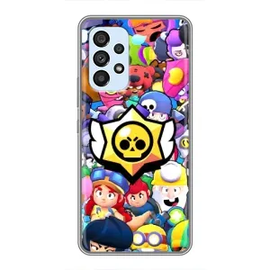 Чехол для Samsung Galaxy A33 (5G) Бравл Старс (VPrint) (Лого Brawl Stars)