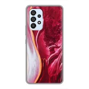 Чохол для Самсунг Ґелексі А33 (5Дж) - з принтом (Дизайнерські) (AlphaPrint) (Мрамор червоний)