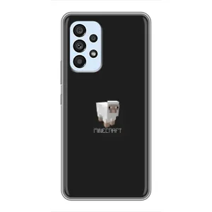 Чехол Майнкрафт на Samsung Galaxy A33 (5G) (AlphaPrint) Minecraft (Овечка Майнкрафт)