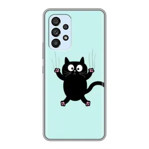 Чохол з принтом для Samsung Galaxy A33 (5G) (AlphaPrint) Модні коти (Падаючий кіт)