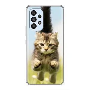 Чехлы с Котиками для Samsung Galaxy A33 (5G) (VPrint) (Прыжок кота)