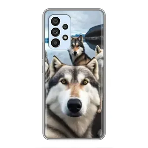 Чохол з Хаскі Samsung Galaxy A33 (5G) - (AlphaPrint) (Селфі Хаскі)