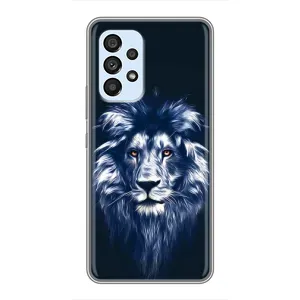 Чехол со Львом для Samsung Galaxy A33 (5G) (VPrint) (Синий Лев)