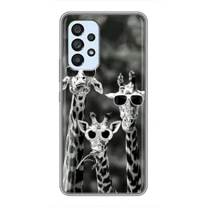 Силіконовий чохол з КАРТИНКАМИ літо для Samsung Galaxy A33 (5G) (AlphaPrint) (Жирафи в окулярах)