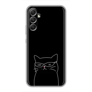 Чохол з малюнком кіт на Samsung Galaxy A34 (Байдужий кіт)