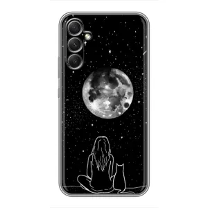 Чохол з малюнком кіт на Samsung Galaxy A34 (Дівчина з котом)