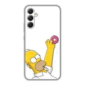 Чjхол з Сімпсонами для Samsung Galaxy A34 (VPrint) (Гомер з пончиком)