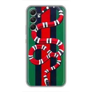 Чехлы ГУЧЧИ для Самсунг Гелекси А34 (AlphaPrint) (Gucci змия)
