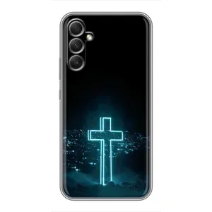 Чехол для Samsung Galaxy A34 (AlphaPrint) - (Христианские) (Крест и город)