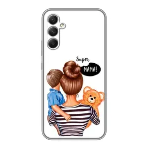Чохол з друком для Samsung Galaxy A34 - (Мама з дитинкою) (AlphaPrint) (Мама з синочком)