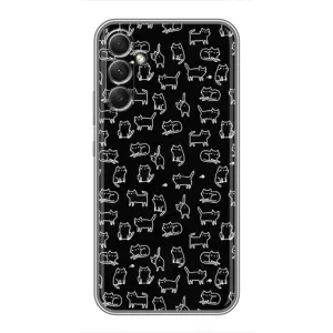Чохол з принтом для Samsung Galaxy A34 (AlphaPrint) Модні коти (Маленькі котики)