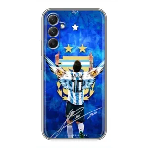 Чехлы для Samsung Galaxy A34 (Leo чемпион) (AlphaPrint) (Месси сборная)