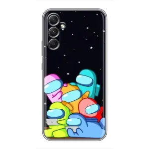 Чехол Амонг Ас для Samsung Galaxy A34 (AlphaPrint) (Скины в космосе)