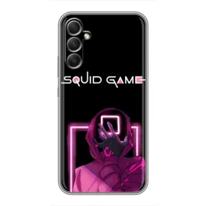 Чохол Гра в кальмара для Samsung Galaxy A34 (Неоновий охоронець гри)