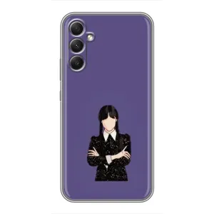 Чохли Венсдей на Samsung Galaxy A34 Уенсдей (AlphaPrint) (Венздей у чорному)