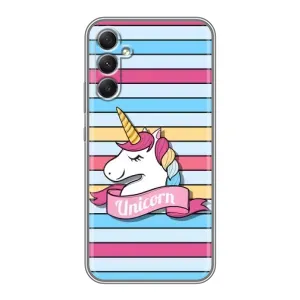 Чехол для Самсунг Гелекси А34 - (Единорожки - Новинки) (AlphaPrint) (Unicorn)