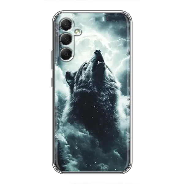 Чохол з принтом «Вовк у хмарах» для Samsung Galaxy A34 Чохол з принтом «Вовк у хмарах» для Samsung Galaxy A34