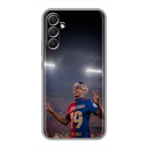 Чехол с футболистом Ламин Ямаль Samsung Galaxy A34 (Ямаль на стадионе)
