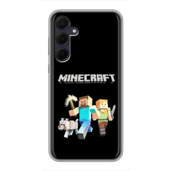 Чехол с принтом «герои Minecraft» для Samsung Galaxy A35 (5G)