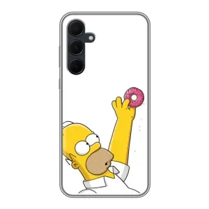 Чехол с Симпсонами для Samsung Galaxy A35 (5G) (VPrint) (Гомер с пончиком)