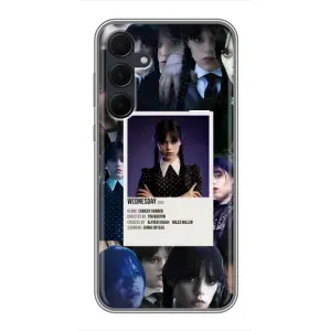 Чехлы Венсдей на Samsung Galaxy A35 (5G) Уэнсдей (AlphaPrint) (коллаж Уэнздей)