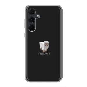 Чехол Майнкрафт на Samsung Galaxy A35 (5G) (AlphaPrint) Minecraft (Овечка Майнкрафт)