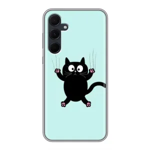 Чохол з принтом для Samsung Galaxy A35 (5G) (AlphaPrint) Модні коти (Падаючий кіт)