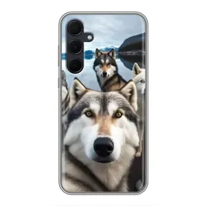 Чохол з Хаскі Samsung Galaxy A35 (5G) - (AlphaPrint) (Селфі Хаскі)
