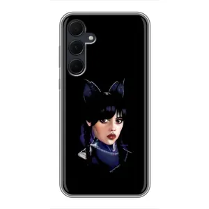 Чехлы Венсдей на Samsung Galaxy A35 (5G) Уэнсдей (AlphaPrint) (серьезная Уэнздей)