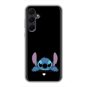Чехол с принтом Стич на Samsung Galaxy A35 (5G) (Стич на черном)