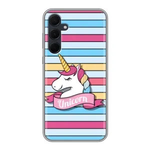 Чехол для Самсунг Галакси А35 5G - (Единорожки - Новинки) (AlphaPrint) (Unicorn)