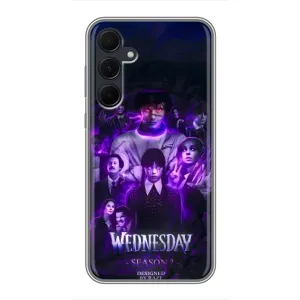 Чехол с дизайном Венздей 2 на Samsung Galaxy A35 (5G) (Фиолетовая магия Уэнздей)