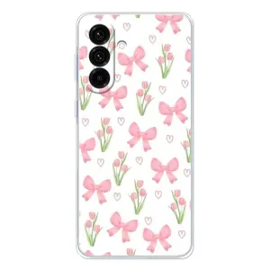 Чехол с бантиками на Гелекси А36 5G (Банты и цветы)
