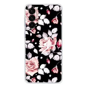Чохли з квітами для Samsung Galaxy A36 5G (VPrint) (Квіти на чорному)