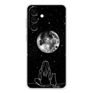 Чохол з малюнком кіт на Samsung Galaxy A36 5G (Дівчина з котом)