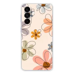 Чехол с цветочным принтом на Гелекси А36 5G (Разноцветные цветы)