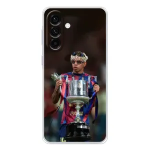 Чехол с футболистом Ламин Ямаль Samsung Galaxy A36 5G (Ямаль с кубком)