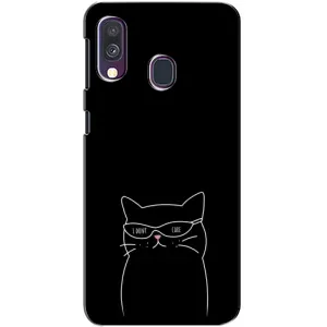Чехол с рисунком кот на Samsung Galaxy A40 2019 (A405F) (Равнодушный кот)
