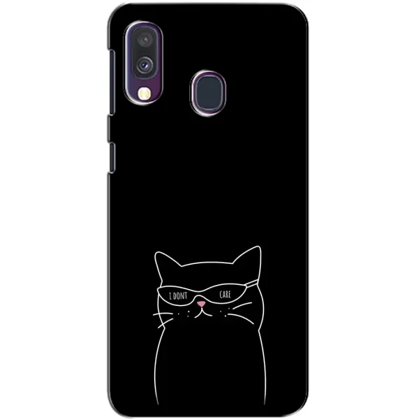 Чехол с принтом «Равнодушный кот» для Samsung Galaxy A40 2019 (A405F)